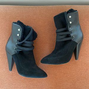 IRO Pointed Shearling Bootie 36